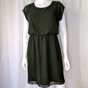 Green flowy dress